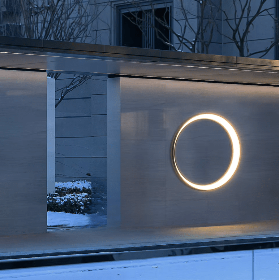 Applique murale extérieur ronde