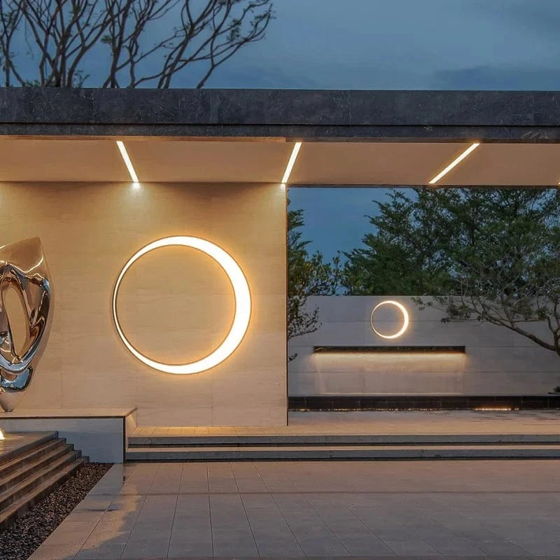 Applique murale extérieur ronde