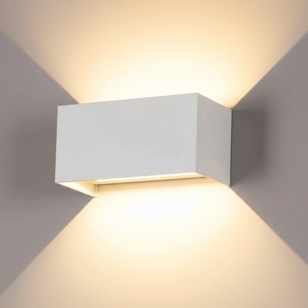 LUMIÈRE FROIDE 6000k / BLANC 24w Applique murale IP 65 minimaliste