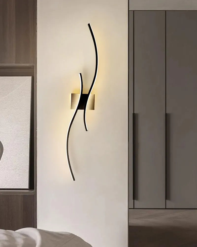 Applique murale LED design moderne ondulée