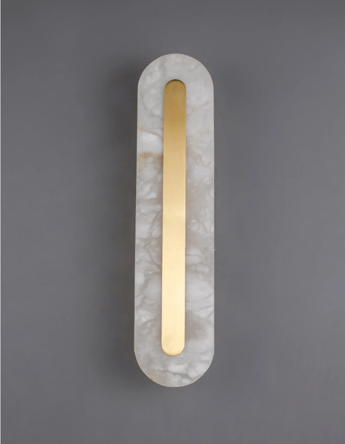 Applique murale LED marbre et laiton