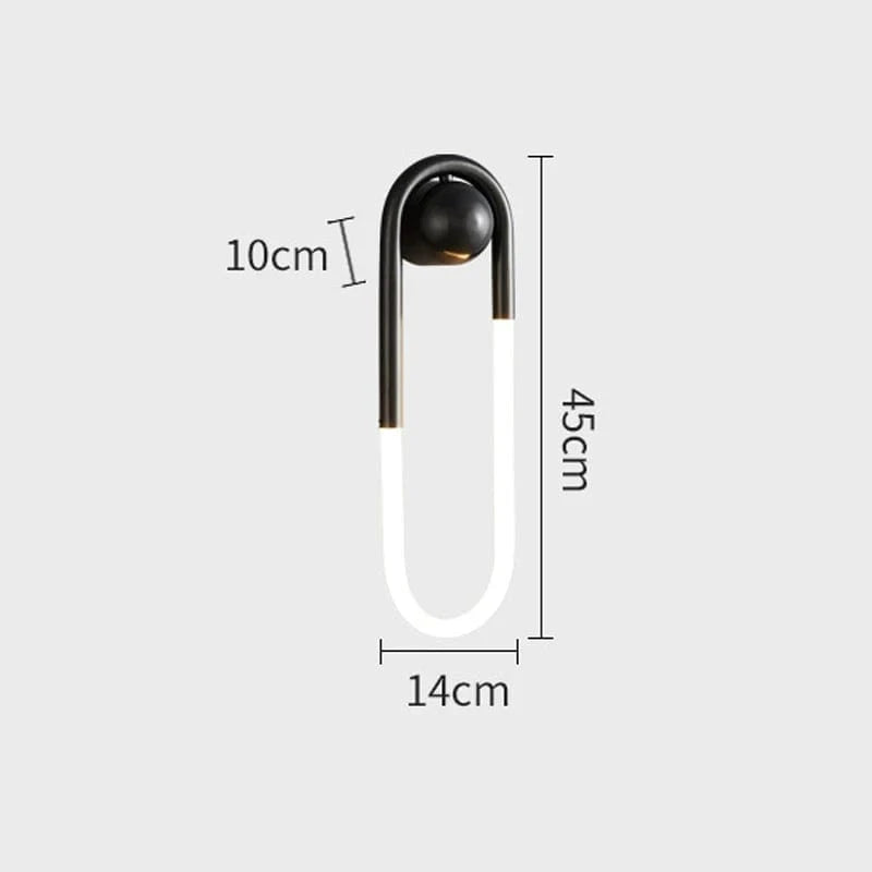 Black-45 / 4000k Applique murale LED minimalisme chic