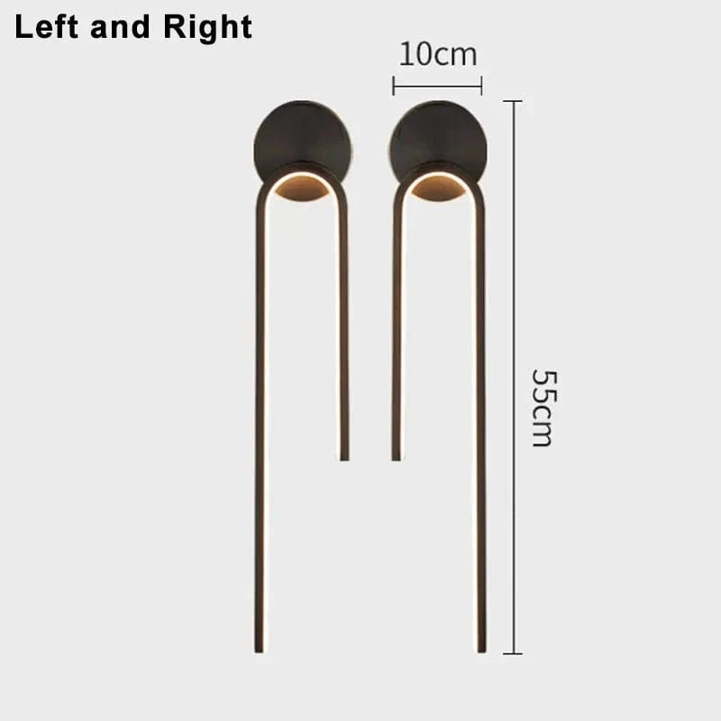 2 PIÈCE NOIR / Warm White (2700-3500K) Applique murale led pour chambre