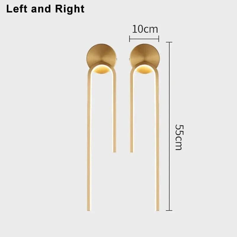2 PIÈCES OR / Warm White (2700-3500K) Applique murale led pour chambre