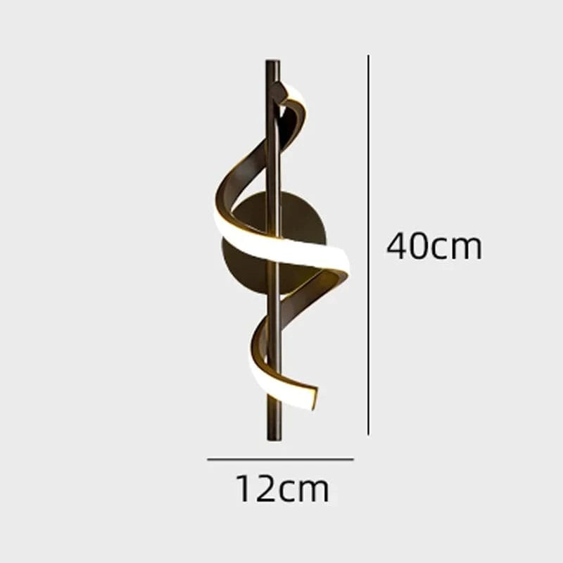 Black / Warm Light Applique murale led pour chambre