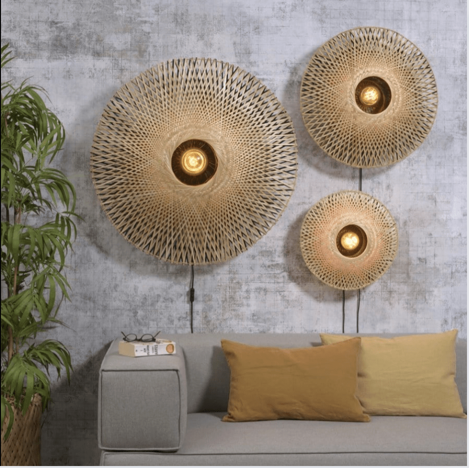 Applique murale luminaire bambou "Kalimantan M"