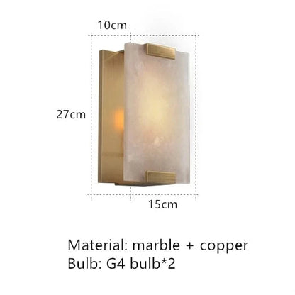 A-Gold / Warm White (2700-3500K) Applique murale marbre ampoule led G4