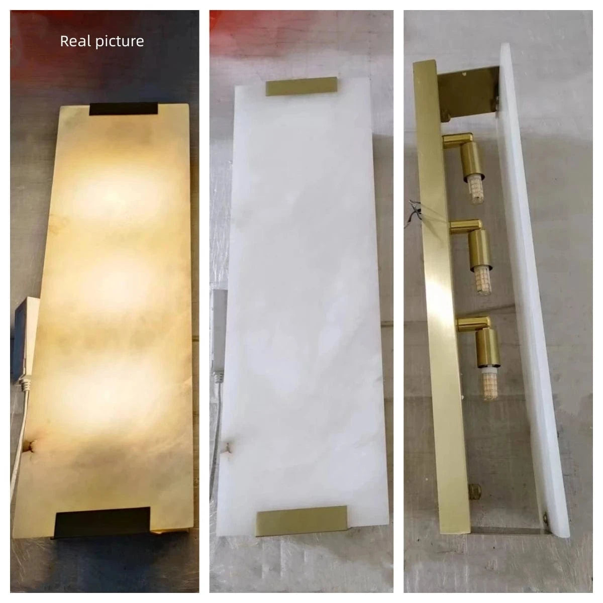 Applique murale marbre ampoule led G4