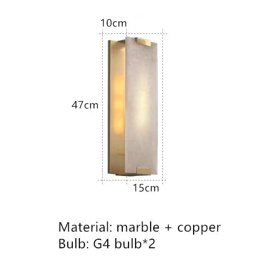 B-Gold / Warm White (2700-3500K) Applique murale marbre ampoule led G4