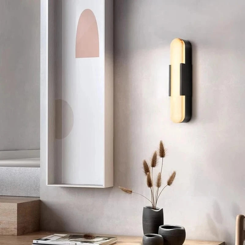 Applique murale marbre base cuivre