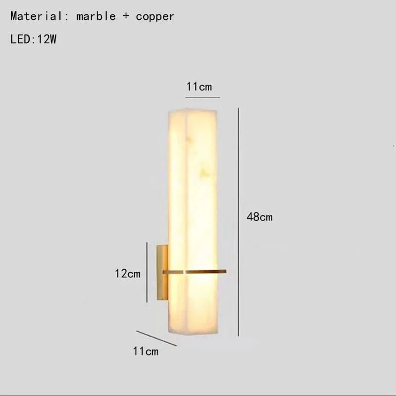 48cm / 3000K Applique murale marbre finition Or