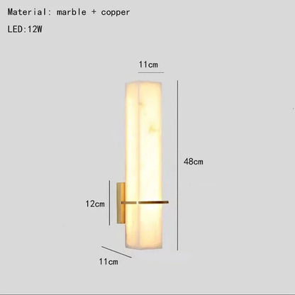 48cm / 3000K Applique murale marbre finition Or