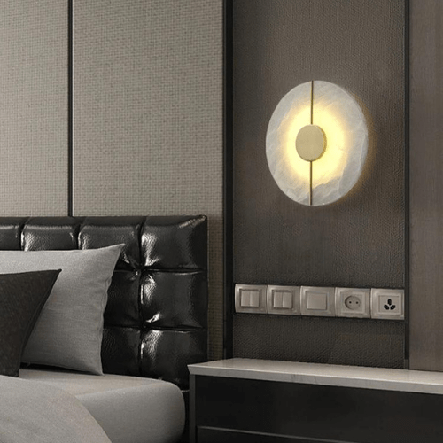 Applique murale ronde blanche