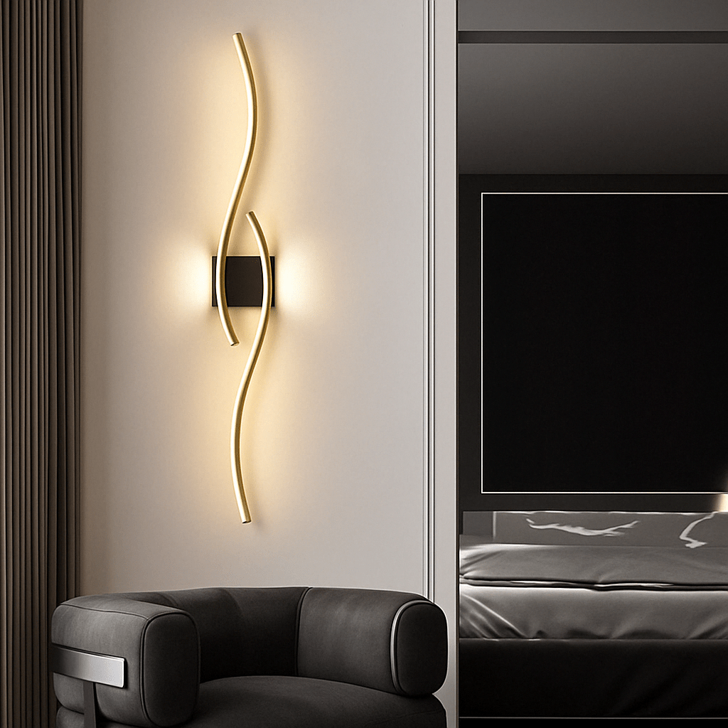 NOIR 60 CM / LUMIÈRE NEUTRE Applique murale salon led design