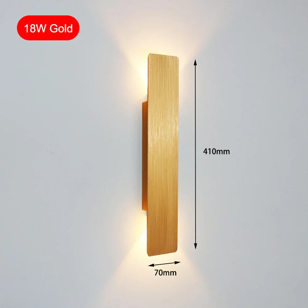 18W Gold / Warm White (2700-3500K) Applique murale très fine design minimaliste