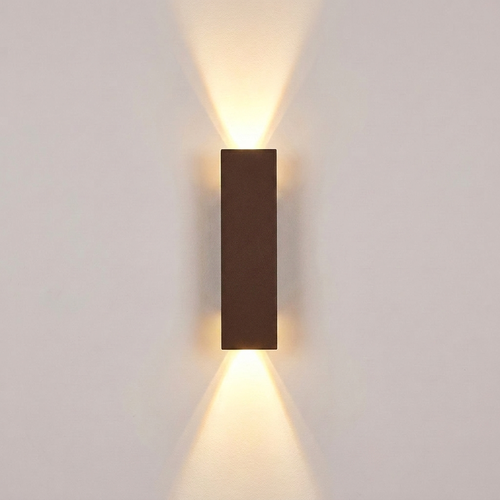 Applique murale très fine design minimaliste marron, double faisceau
