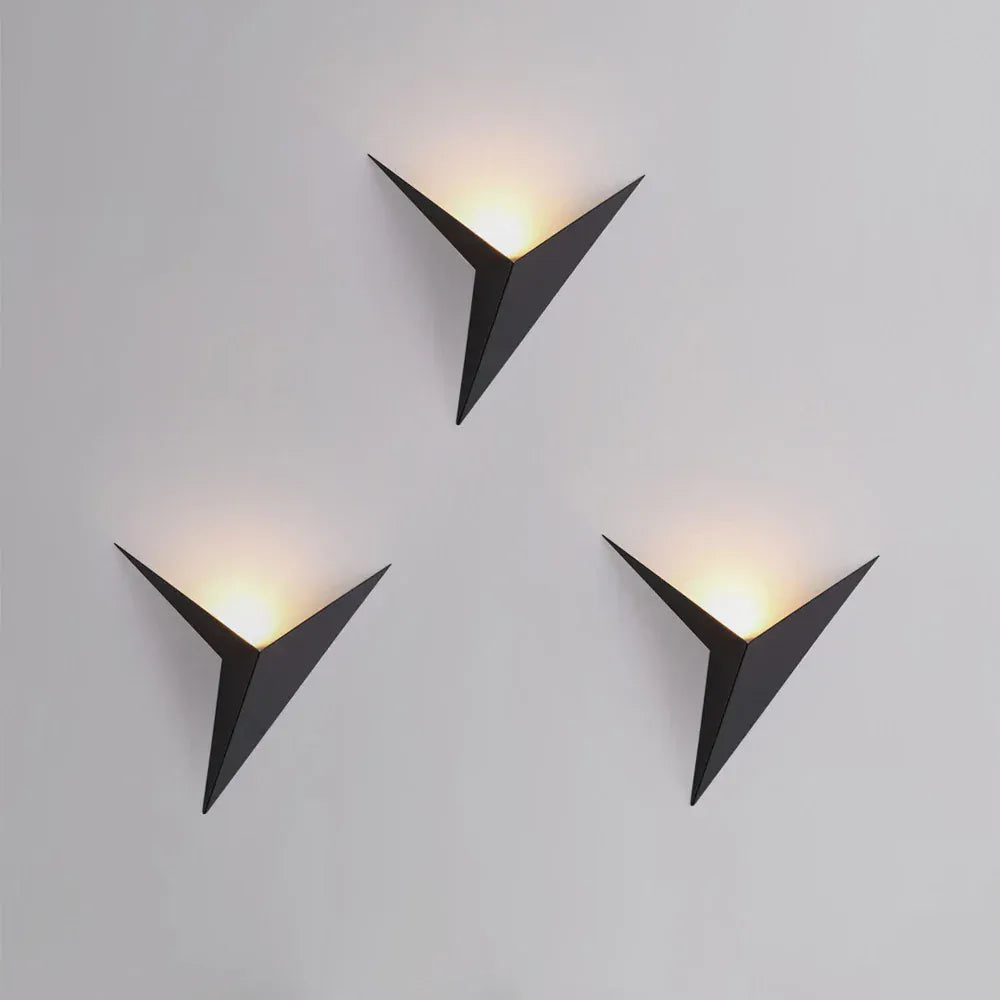 Applique murale triangle led