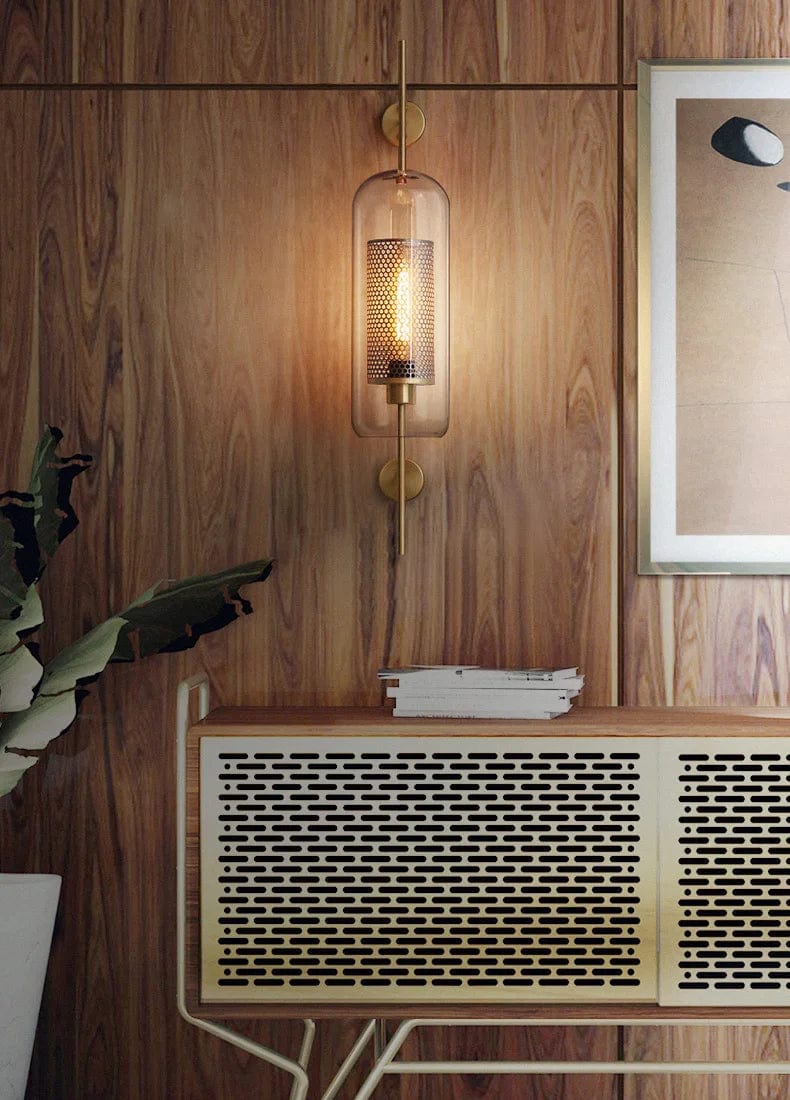 Applique murale verre et métal