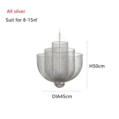 ARGENT DIAMÈTRE 45 CM / AMPOULE LUMIÈRE FROIDE Lustre metal design