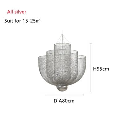 ARGENT DIAMÈTRE 80 CM / AMPOULE LUMIÈRE FROIDE Lustre metal design