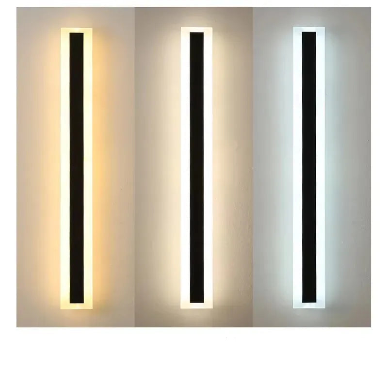 Black tricolor light / CN / 80cm Barre LED extérieure aluminium IP65