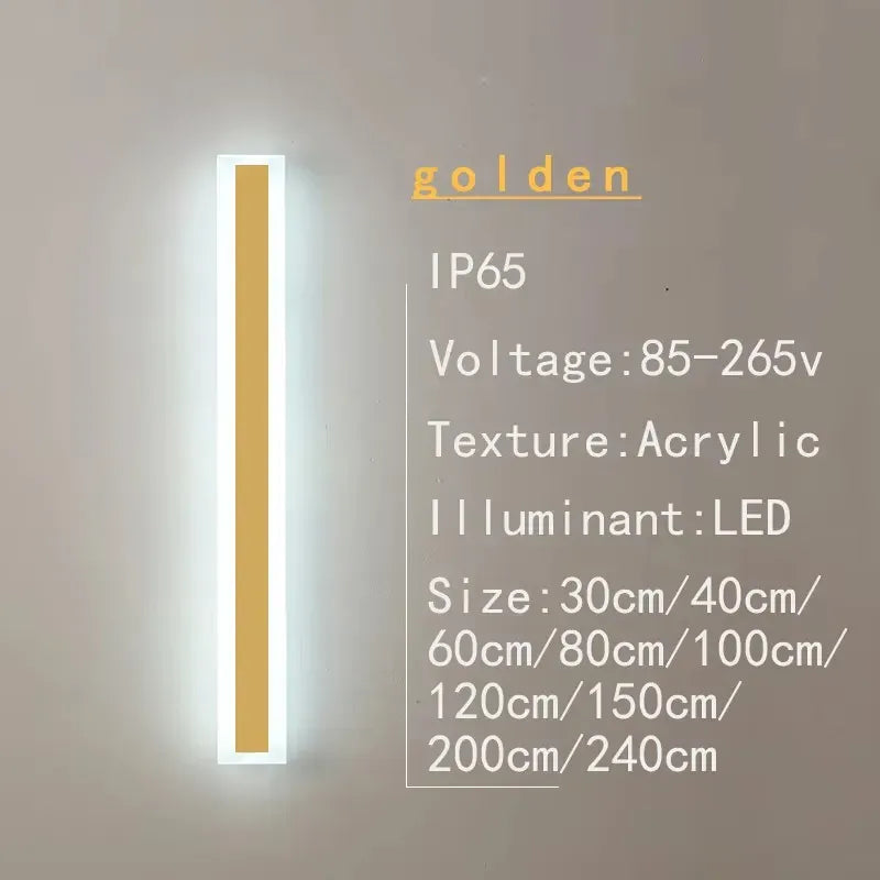 Golden cold white / CN / 30cm Barre LED extérieure aluminium IP65