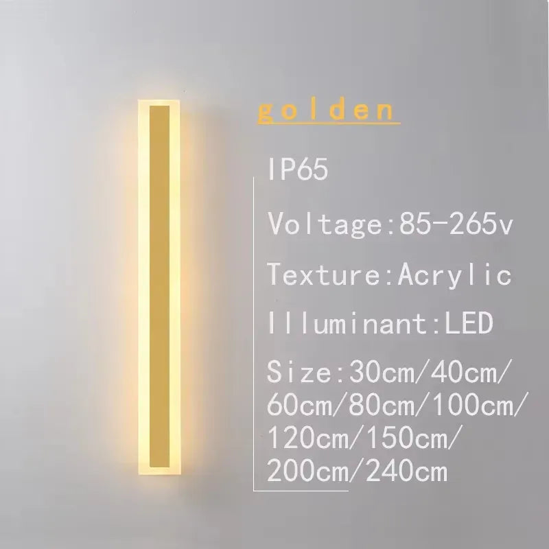 Golden warm white / CN / 60cm Barre LED extérieure aluminium IP65