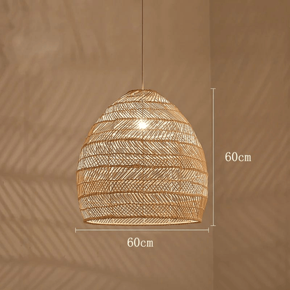 Beige60cm Lustre rotin tressé