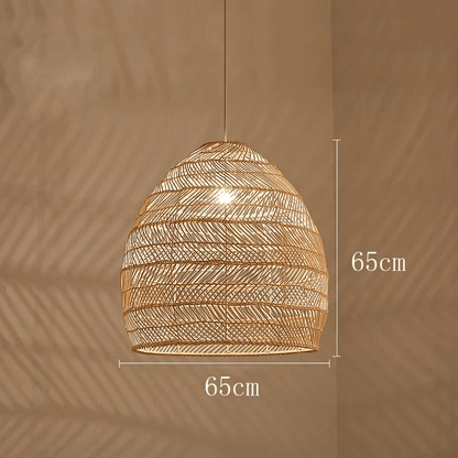 Beige65cm Lustre rotin tressé