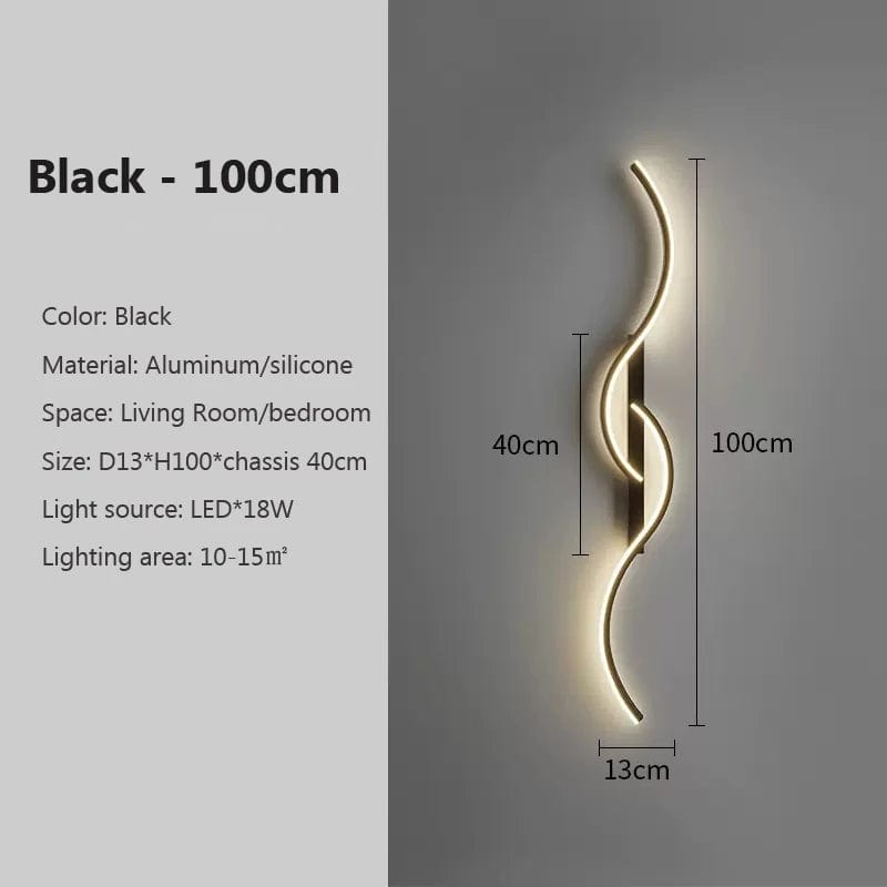 Black 100cm / Stepless dimming applique new