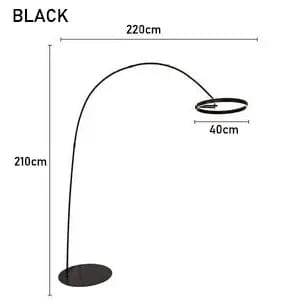 Black-40cm / Dimming light Lampe anneau sur pied