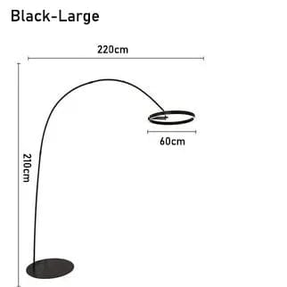 Black-60cm / Dimming light Lampe anneau sur pied