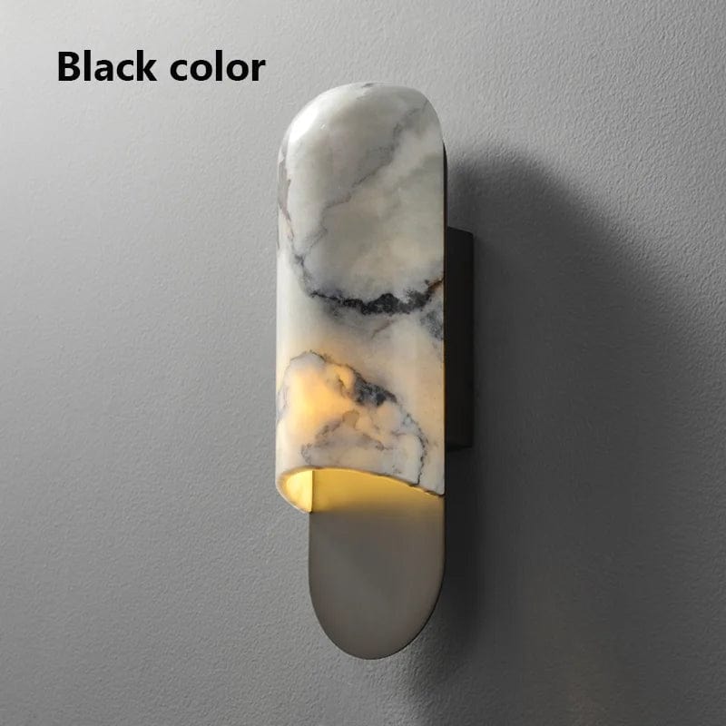 Black color / Cool White(5500-7000K) Applique murale en marbre sculpté design