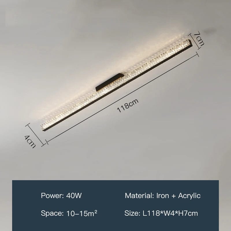 Black L118CM / 3 colors changeable BARRE LED CRYSTAL