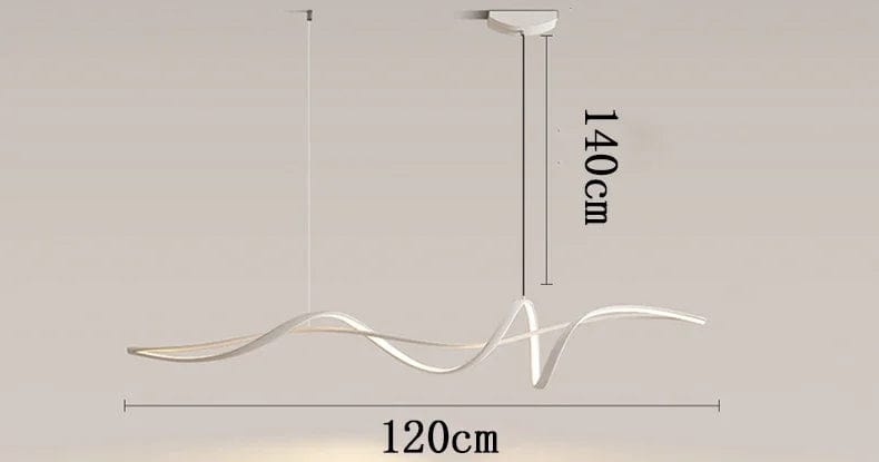 BLANC / 120 CM / LUMIÈRE CHAUDE 3000K Lustre led salon