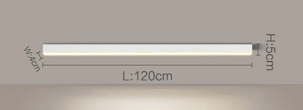 BLANC 120 CM / LUMIÈRE CHAUDE (3000K) Plafonnier barre led