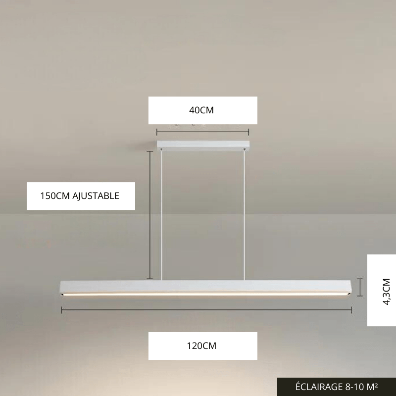 Blanc 120 cm Lustre led design