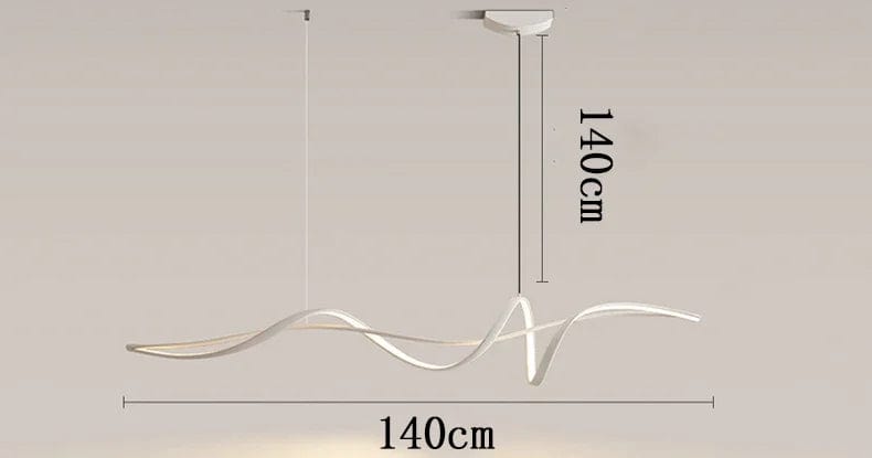 BLANC / 140 CM / LUMIÈRE CHAUDE 3000K Lustre led salon