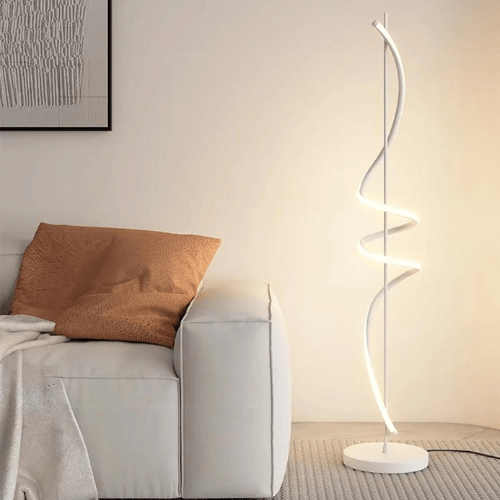 BLANC 140CM / TRICOLORE ( INTERRUPTEUR ) Lampe led sur pied avec variateur