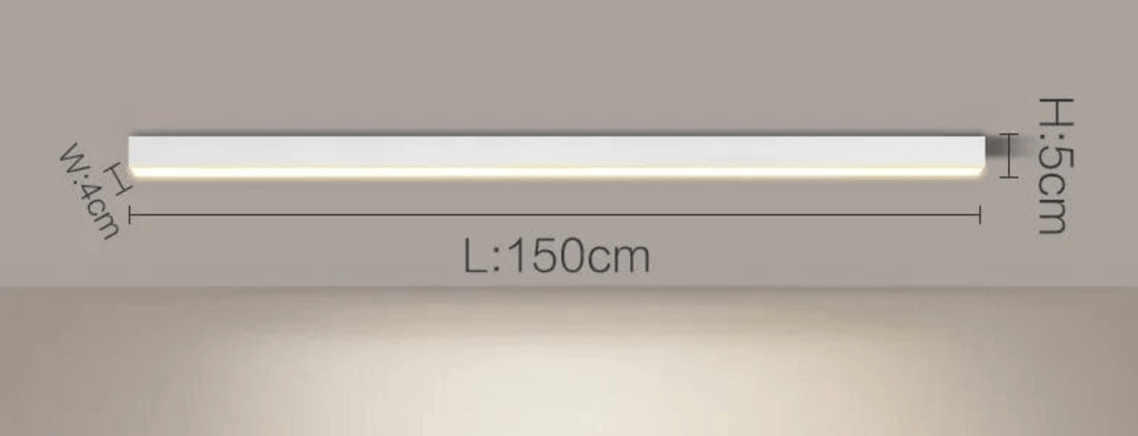 BLANC 150 CM / LUMIÈRE CHAUDE (3000K) Plafonnier barre led