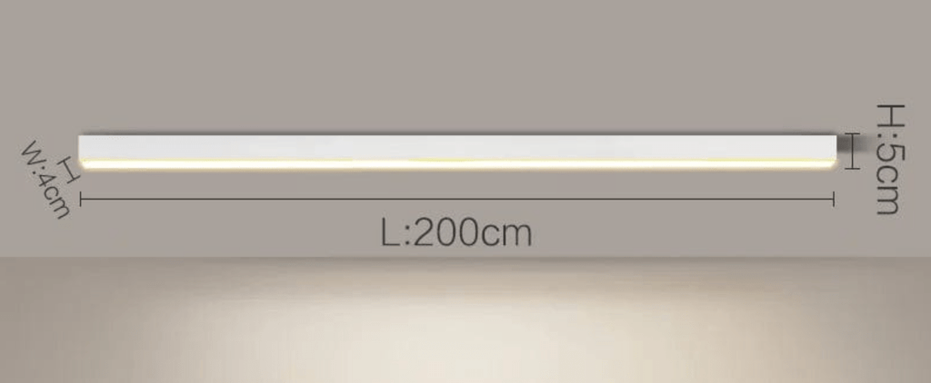 BLANC 200 CM / LUMIÈRE CHAUDE (3000K) Plafonnier barre led