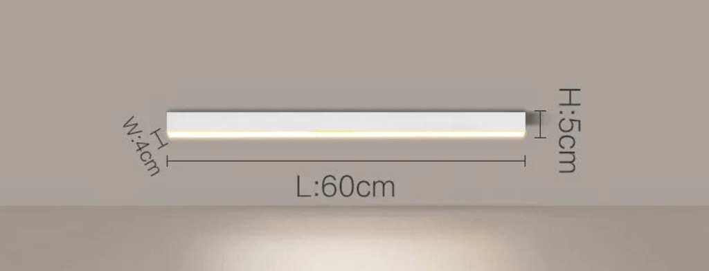 BLANC 60 CM / LUMIÈRE CHAUDE (3000K) Plafonnier barre led