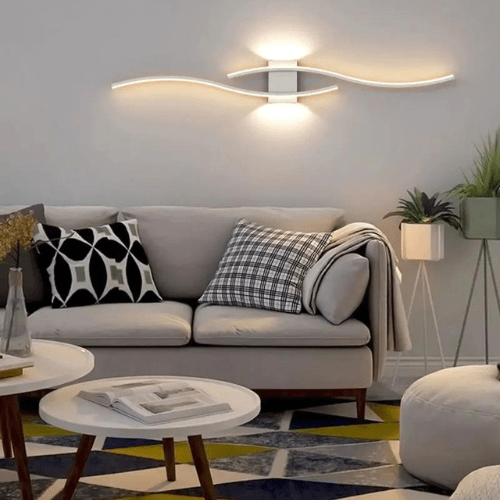 BLANC 80 CM / LUMIÈRE NEUTRE Applique murale salon led design