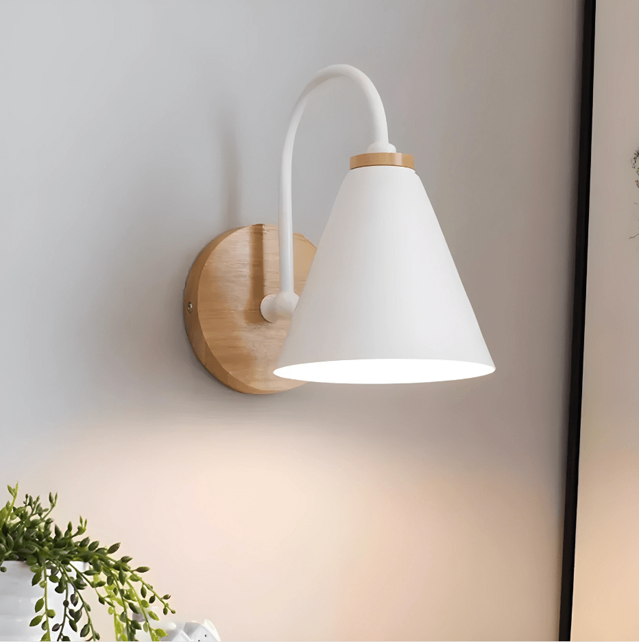 BLANC Applique murale chambre scandinave