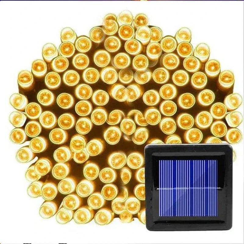 BLANC CHAUD / 50LED(7M) Guirlandes solaires