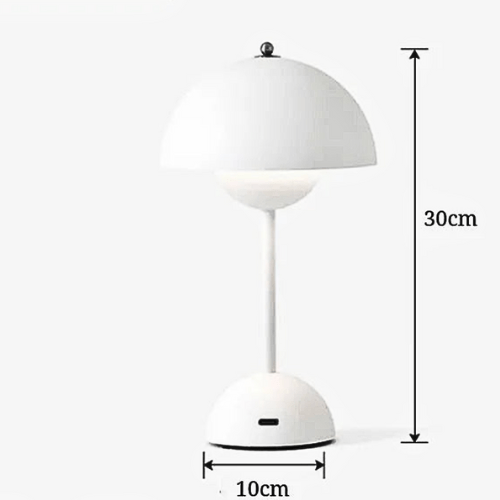 BLANC Lampe champignon sans fil