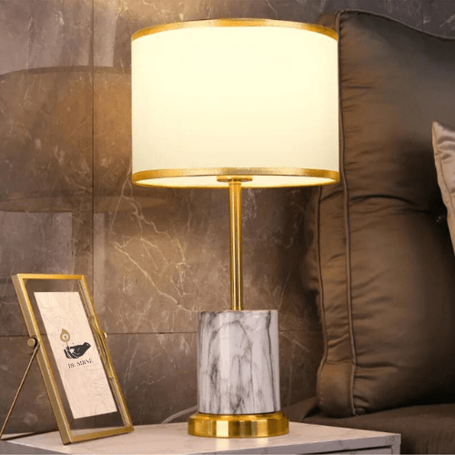 BLANC Lampe de chevet marbre