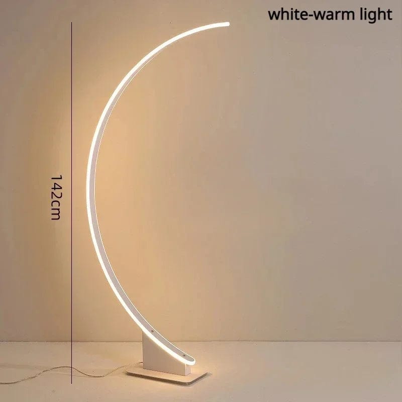 BLANC LUMIÈRE CHAUDE Lampe salon arc