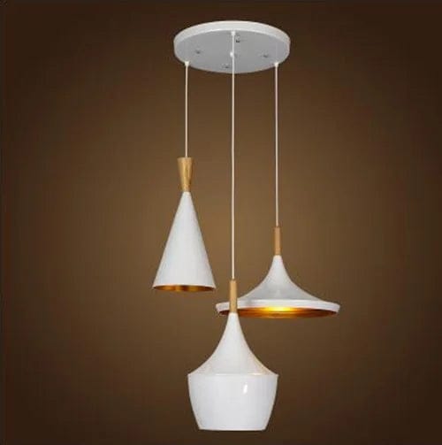 BLANC luminaire suspension bois metal