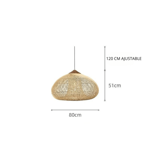 BLANC Suspension rotin 80 cm